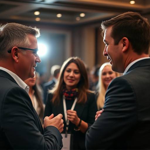 Cobertura de un evento corporativo con entrevistas y momentos clave.